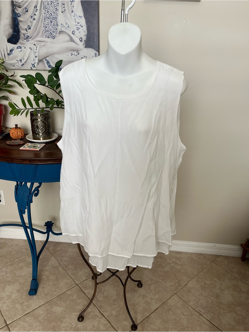 Cristina B White Tank Top - XL